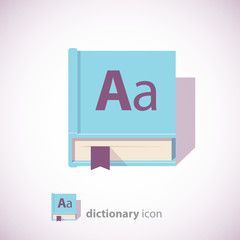blue dictionary book icon