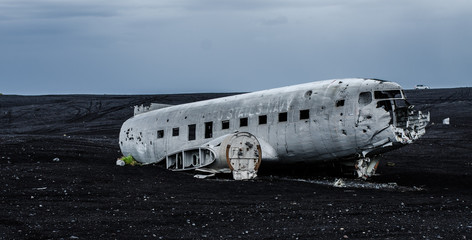 Plane wreck in wilderness