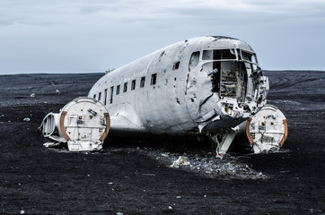 Plane wreck in wilderness