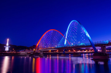 Fototapeta na wymiar Expro bridge in daejeon,korea.