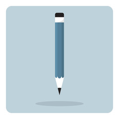 Vector of flat icon, wooden pencil on isolated background