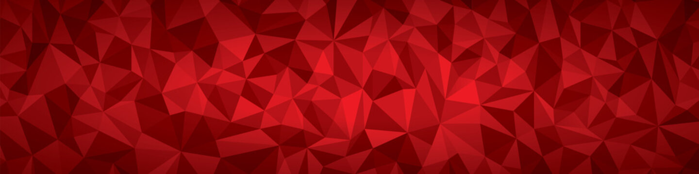 Abstract vector geometry background, red planes panorama