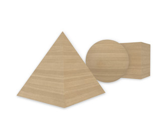 wooden geometric shape