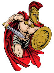 Spartan mascot - obrazy, fototapety, plakaty