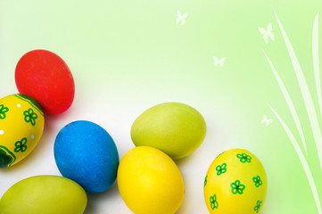 Colored Easter eggs