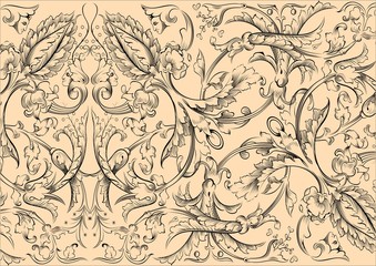 Красивый растительный узор