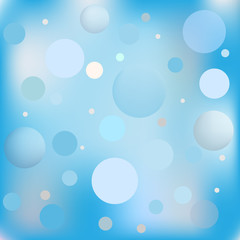 Blue background with balls