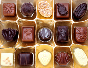 various chocolate candies