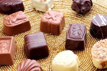 various chocolate candies