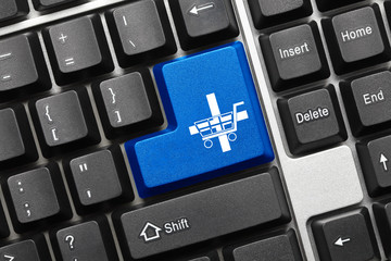 Conceptual keyboard - Add to the basket (blue key)