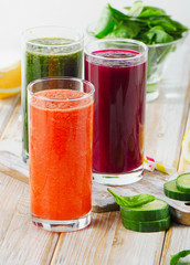 fresh vegetable juices . Detox diet