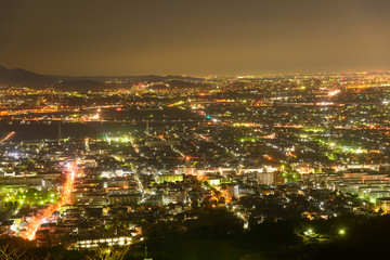 Night view from the Shonandaira Observatory in Hiratsuka, Kanaga