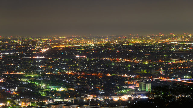 Night view from the Shonandaira Observatory in Hiratsuka, Kanaga