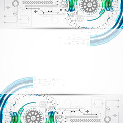 Obraz premium Abstract technological background with various elements