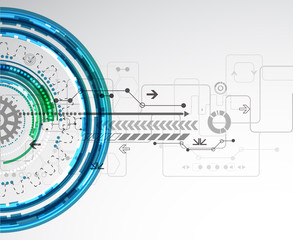 Obraz premium Abstract technological background with various elements