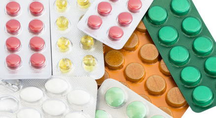 Different tablets of different colors