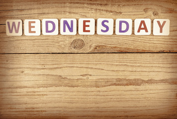 The word WEDNESDAY