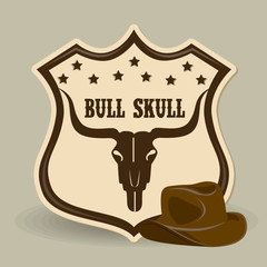 Western design, vector illustration.