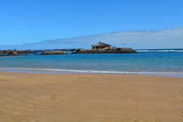 Fototapeta na wymiar Beatiful tropical beach on Canary Island Fuerteventura Spain