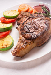Grilled meat with vegetables