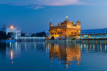 Golden Temple in the evening. Amritsar. India