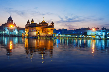 Golden Temple in the evening. Amritsar. India