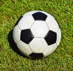 Fototapeta na wymiar Soccer ball in the grass