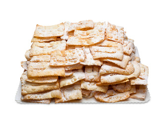 Chiacchiere or frappe italian fried pastries