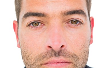 Obraz premium Close man looking the camera
