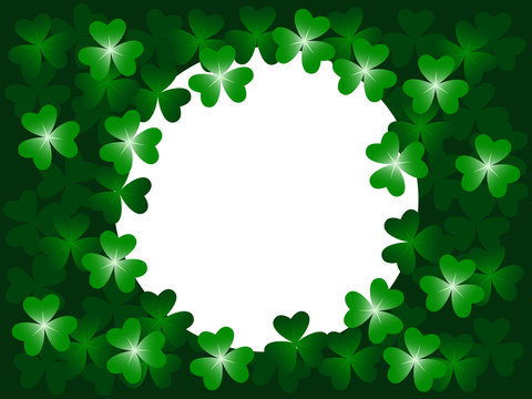 Clover background with blank card