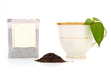 Constant coffee and tea isolate on white