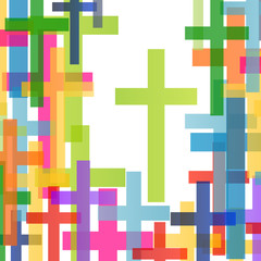 Christianity religion cross concept abstract background vector
