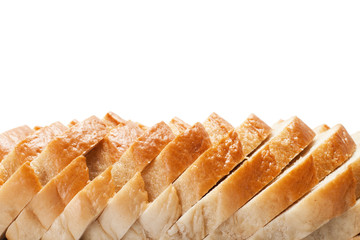 sliced bread background with copy space