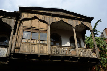 Fototapeta na wymiar Traditional architecture in old part of Tbilisi,Georgia