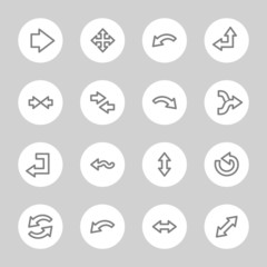 Fototapeta premium Arrows web icons set