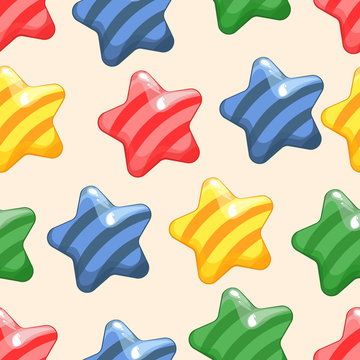 Seamless vector background of colorful candy.