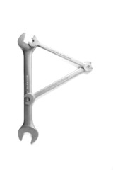 letters made of wranches isolated on white background