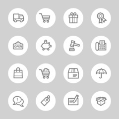 Shopping web icons