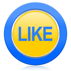 like blue yellow icon