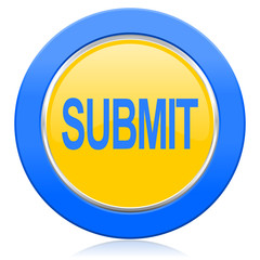 submit blue yellow icon
