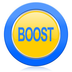 boost blue yellow icon