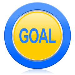 goal blue yellow icon