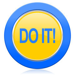do it blue yellow icon