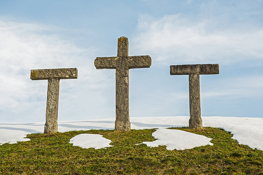 "Pestkreuze" auf dem Allweg bei Stans, Kanton Nidwalden, Schweiz