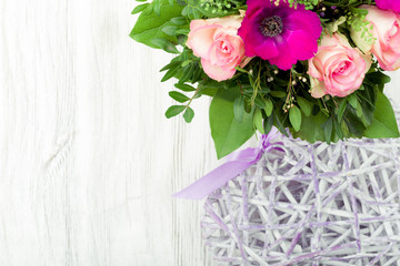 Blumenstrauss auf einen Hintergrund