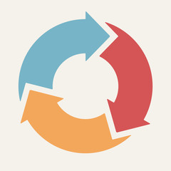 Circular infographic template for cycling diagram, graph, presen