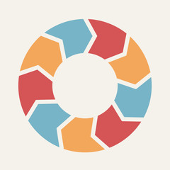 Circular infographic template for cycling diagram, graph, presen