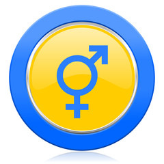 sex blue yellow icon gender sign