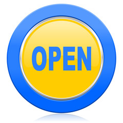 open blue yellow icon