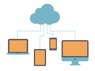 Cloud Computing Concept. Flat Web Icons
